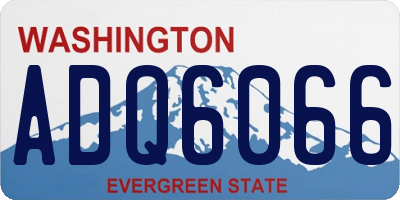 WA license plate ADQ6066