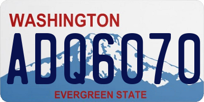 WA license plate ADQ6070