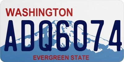 WA license plate ADQ6074