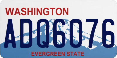 WA license plate ADQ6076
