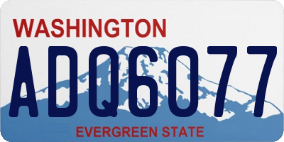 WA license plate ADQ6077