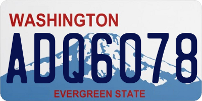 WA license plate ADQ6078