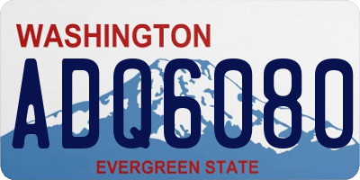 WA license plate ADQ6080