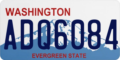 WA license plate ADQ6084
