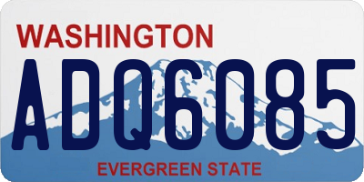WA license plate ADQ6085