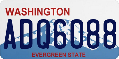 WA license plate ADQ6088