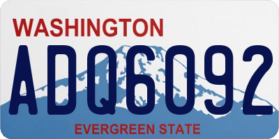 WA license plate ADQ6092