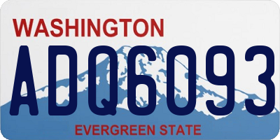 WA license plate ADQ6093