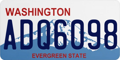 WA license plate ADQ6098