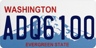 WA license plate ADQ6100