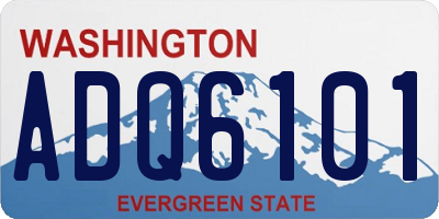 WA license plate ADQ6101
