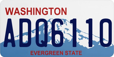 WA license plate ADQ6110