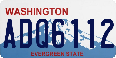 WA license plate ADQ6112