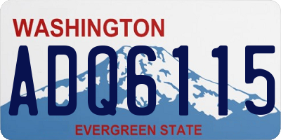 WA license plate ADQ6115