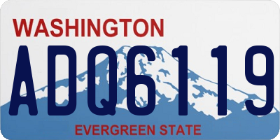WA license plate ADQ6119