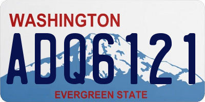 WA license plate ADQ6121