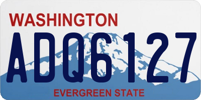 WA license plate ADQ6127