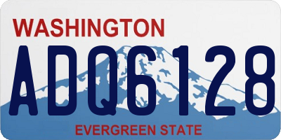 WA license plate ADQ6128