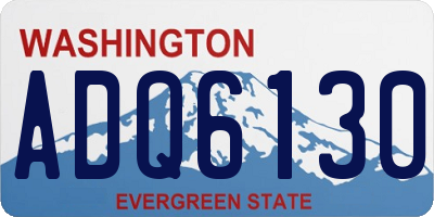 WA license plate ADQ6130