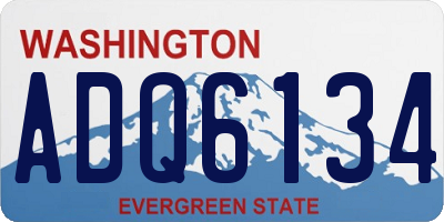 WA license plate ADQ6134