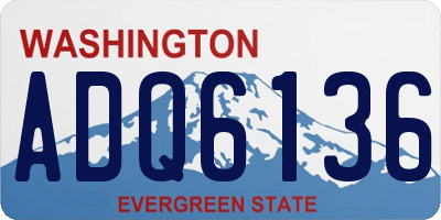 WA license plate ADQ6136