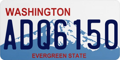 WA license plate ADQ6150