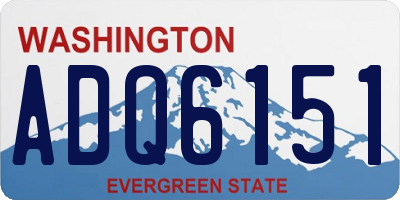 WA license plate ADQ6151