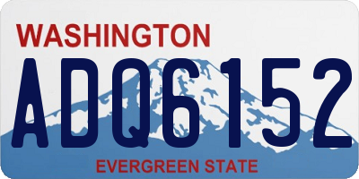 WA license plate ADQ6152