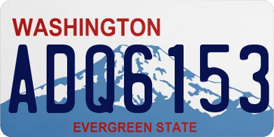 WA license plate ADQ6153