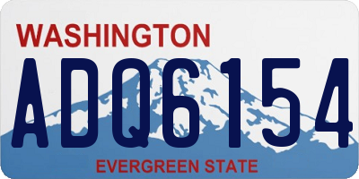 WA license plate ADQ6154