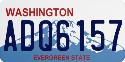 WA license plate ADQ6157