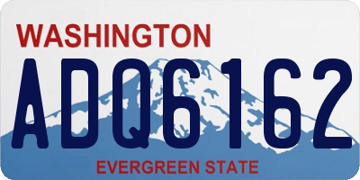WA license plate ADQ6162