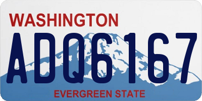 WA license plate ADQ6167