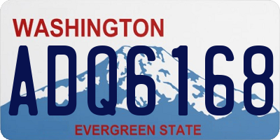 WA license plate ADQ6168