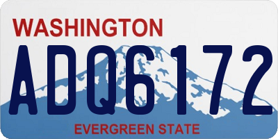 WA license plate ADQ6172