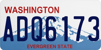WA license plate ADQ6173