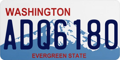 WA license plate ADQ6180
