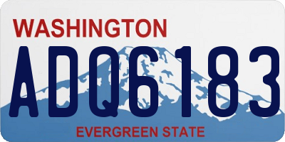 WA license plate ADQ6183