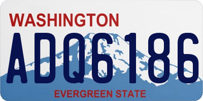 WA license plate ADQ6186