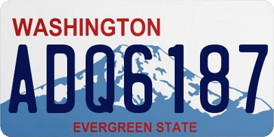 WA license plate ADQ6187