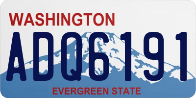 WA license plate ADQ6191