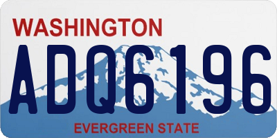 WA license plate ADQ6196