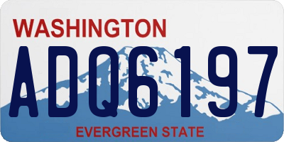 WA license plate ADQ6197