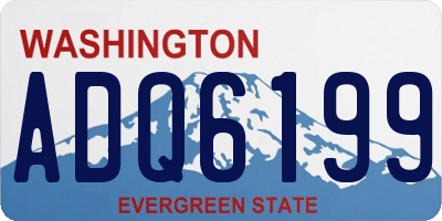 WA license plate ADQ6199