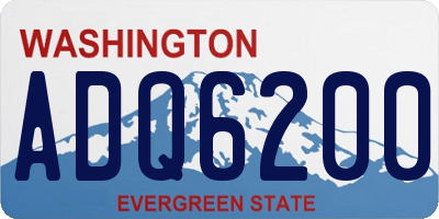 WA license plate ADQ6200