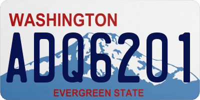 WA license plate ADQ6201