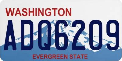 WA license plate ADQ6209