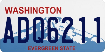 WA license plate ADQ6211