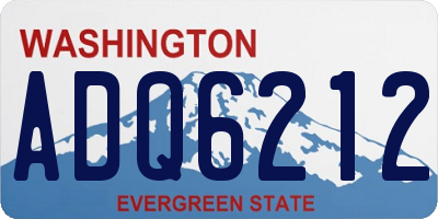 WA license plate ADQ6212