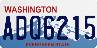 WA license plate ADQ6215